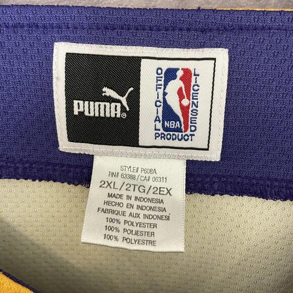 Vintage 90s LA Lakers NBA Puma Jersey Men Size 2XL XXL Rare - Picture 3 of 8